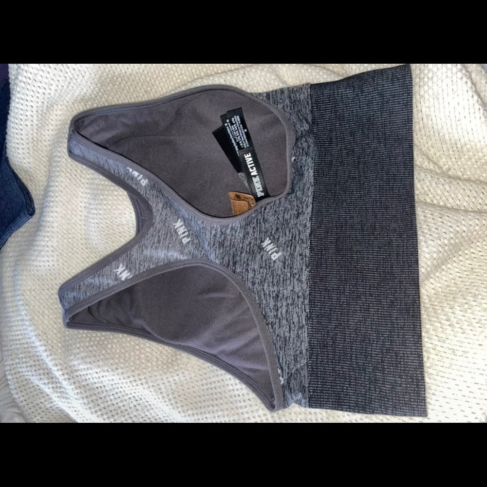 PINK grey to black ombré sports bra SIZE SMALL never worn! tags still on